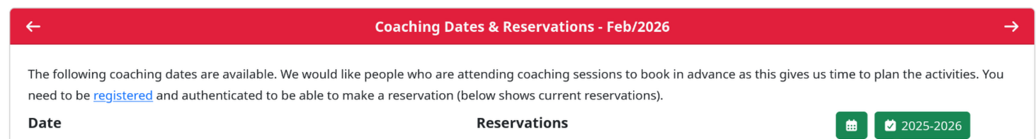 Coaching date